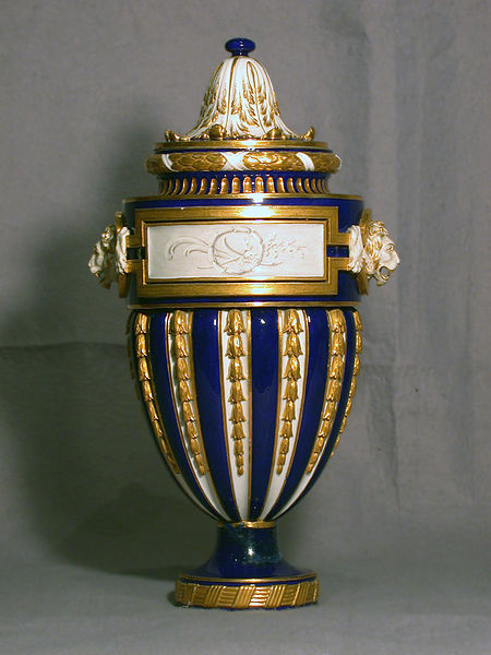 File:Sèvres Porcelain Manufactory - One of a Pair of Vases (Vase à têtes de lion) - Walters 48579 - Back.jpg