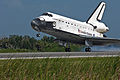 Endeavour touches down at Kennedy Space Center.