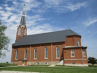 View of the church from the west. Saints Peter and Paul Church - Clear Creek, Iowa 03.jpg