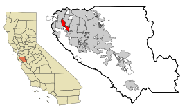 Santa Clara County California Incorporated and Unincorporated areas Los Altos Highlighted.svg