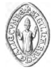 Gravure montrant un sceau médiéval en forme de mandylion, dans lequel un texte entoure un évêque.