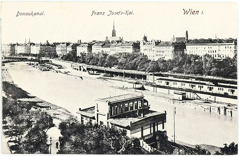 File:Schützenhaus am Donaukanal. Franz Josefs-Kai. Wien I.jpg