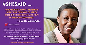 SheSaid celebrates Zimbabwe's women on Wikiquote