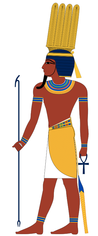 <span class="mw-page-title-main">Anhur</span> Ancient Egyptian god of war