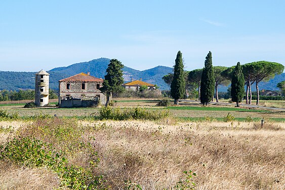 Old silo in disuse at a farm at Lake Trasimeno, Italy