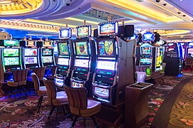 Slot machines at Monte Carlo hotel, Las Vegas.jpg
