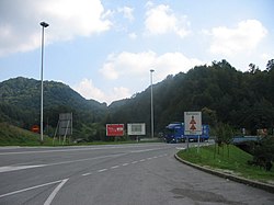 Szlovén-horvát határátkelő a Maceljben