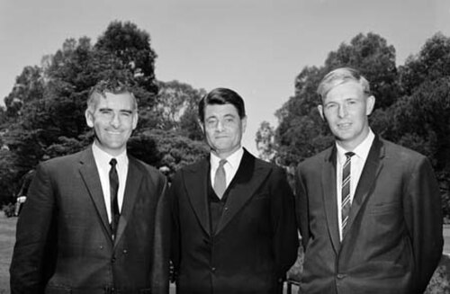 Anthony with Billy Snedden and Jim Forbes in 1963