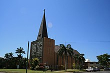 St john's Gereja Lutheran, Bundaberg dari NW (2010).jpg