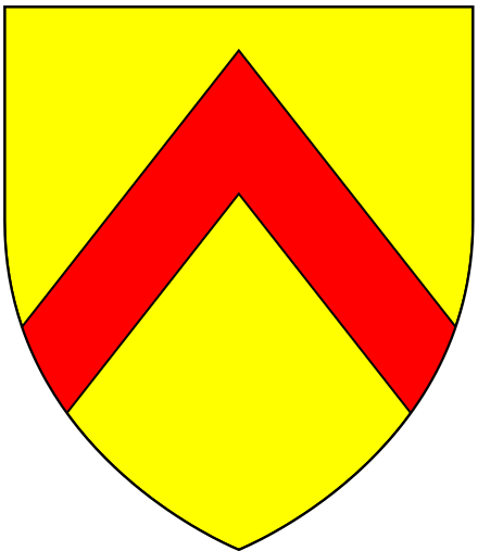 Arms of Stafford: Or, a chevron gules