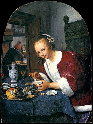 <i>The Oyster Eater</i> Painting by Jan Steen