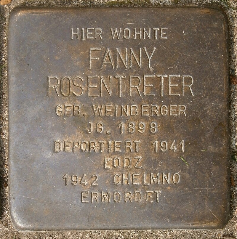 Stolperstein Behnstraße 17 (Fanny Rosentreter) in Hamburg-Altona-Altstadt.JPG