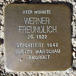 Stolperstein für Werner Freundlich