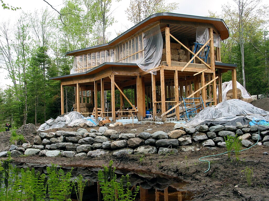 File Straw Bale House Jpg Wikimedia Commons