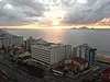 Praia dos Cavaleiros at sunrise in Macaé