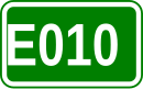 Sign of the European route 010