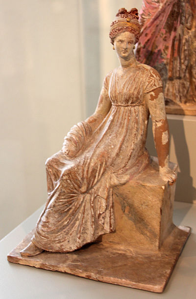 Small Greek terracotta figurines were very popular as ornaments in the home