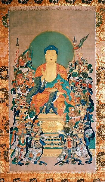 The 12 Devas protecting Buddha, by Tani Bunchō. The Hindu Devas were adopted by Japanese Buddhists in the first millennium as Jūni-ten