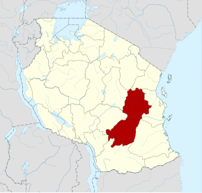 Kart over Morogoro Swahili: Mkoa wa Morogoro