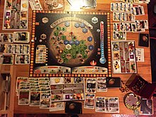 A game of Terraforming Mars that has just been completed Terraforming Mars vid slutet av en spelomgang.jpg