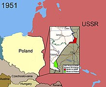 Úprava hranice Polska a SSSR v roce 1951      Polsko      Sovětský svaz