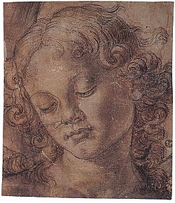 Capul unui copil privind în jos (c. 1470-1475) .jpg