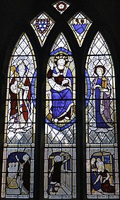 The east window of St Nicholas' Church, Thames Ditton, Surrey Thames Ditton, St Nicholas' church, Memorial window.jpg