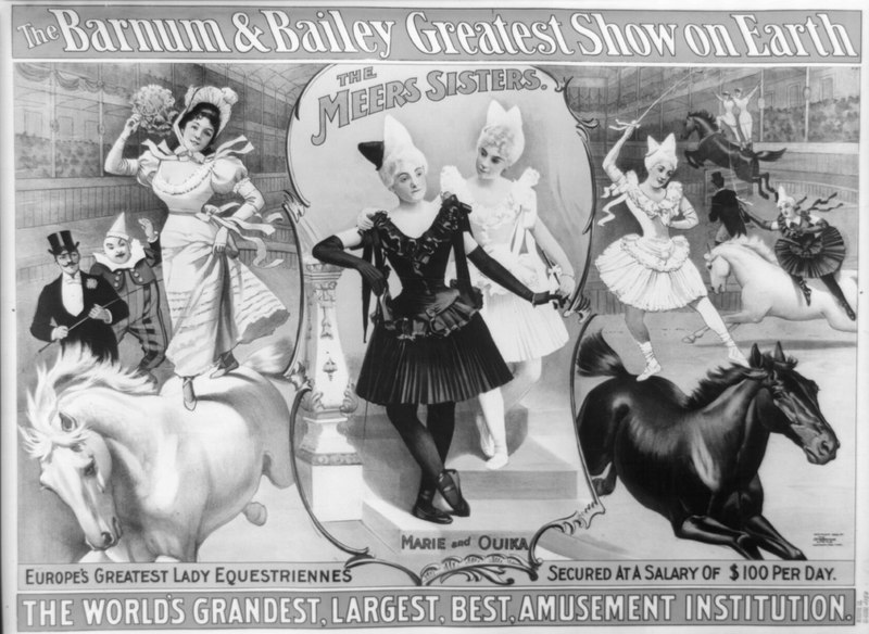 File:The Barnum and Bailey greatest show on earth-The Meer Sisters-Europe's greatest lady equestriennes(...) - The Strobridge Lith. Co. LCCN2018647637.tif