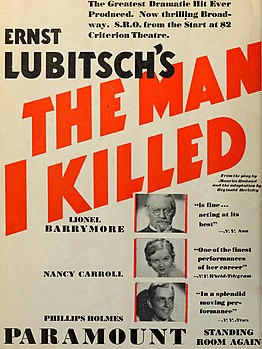 The Man I Killed ad in The Film Daily, 1932