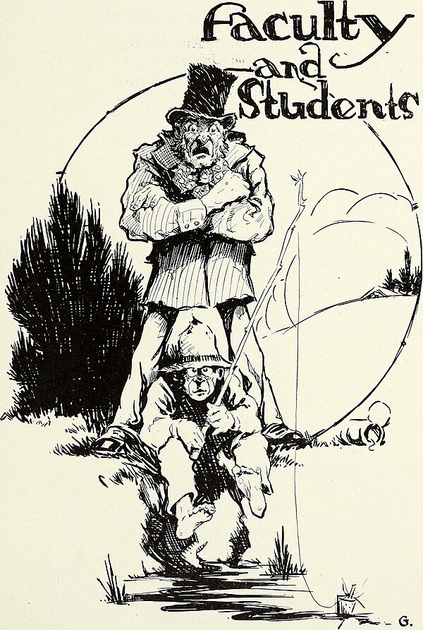 An illustration from the 1921 yearbook, the Scottonian.
