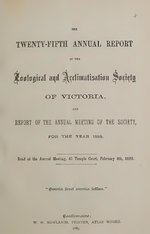 Gambar mini seharga Berkas:The annual report of the Zoological and Acclimatisation Society of Victoria, and report of the annual meeting of the Society (IA annualreportzoo25zool).pdf