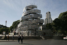 Marta Minujin's Tower of Babel (2011) Torre de Babel (10).jpg