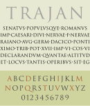 Trajan, a glyphic typeface Trajan typeface specimen.svg