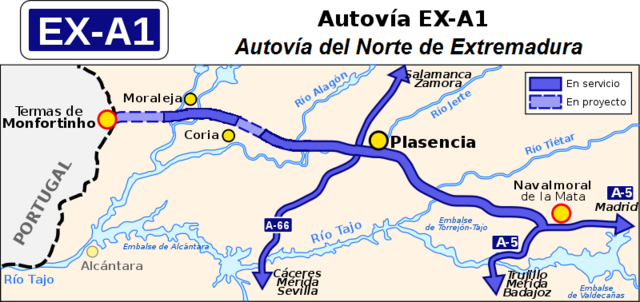 Trazado de la EX-A1