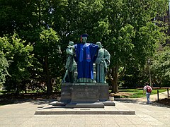 The Alma Mater statue at the University of Illinois Urbana-Champaign during the 2012 commencement week. UIUC Alma Mater Commencement Week 2012.jpg