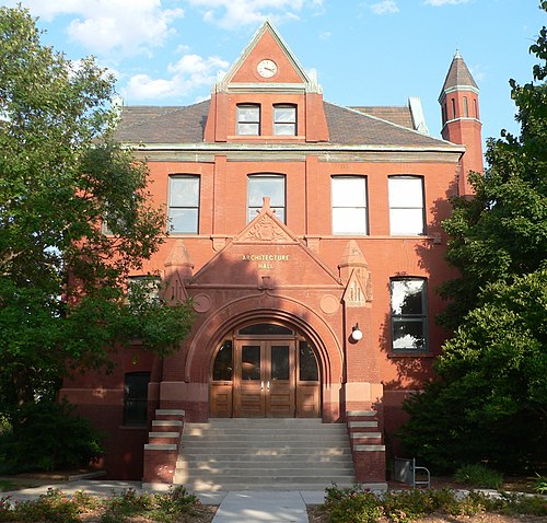 Architecture Hall, built in 1895 as University Library, is the oldest building on the University of Nebraska–Lincoln's campus