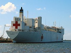 USNS Mercy, a USN hospital ship.