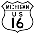 US 16 shield for Michigan from 1948