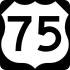 U.S. Highway 75 marker