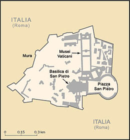 Cetate d'u Vaticane - Mappa