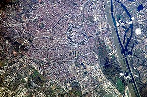 Vienna sin ina fotografia da satellit