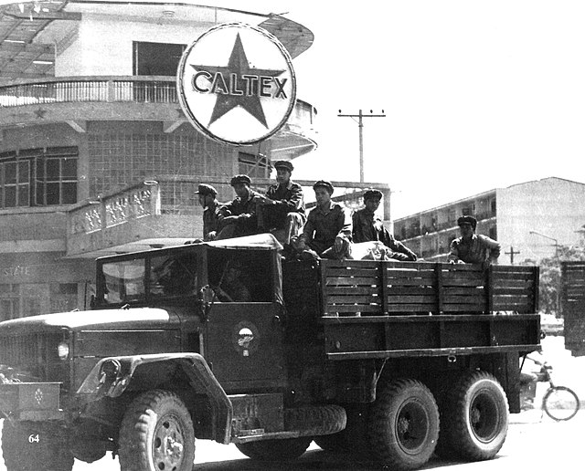 Pathet Lao soldiers in Vientiane, Laos, 1973