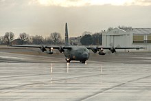 A 118th Airlift Wing WC-130H at Nashville in January 2010. WC-130H Tennessee ANG at Nashville 2010.jpg