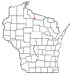 Location of Lac du Flambeau, Wisconsin