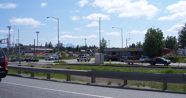 Image: Wasilla, looking southeast at Main Street from Parks Highway (cropped)