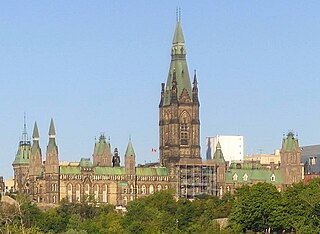 West Block Building on Parliament Hill in Ottawa, Ontario, Canada