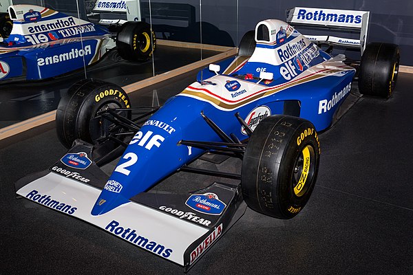 Williams FW15D on display at the Williams Conference Centre in Grove, Oxfordshire.