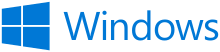 Windows logo (2015-2021) Windows wordmark darkblue 2015.svg