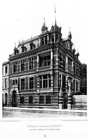 Wohnhaus Tonhallenstrasse 16, Düsseldorf, Architekt Thüshaus & v. Abbema, Düsseldorf, Tafel 72, Kick Jahrgang II.jpg