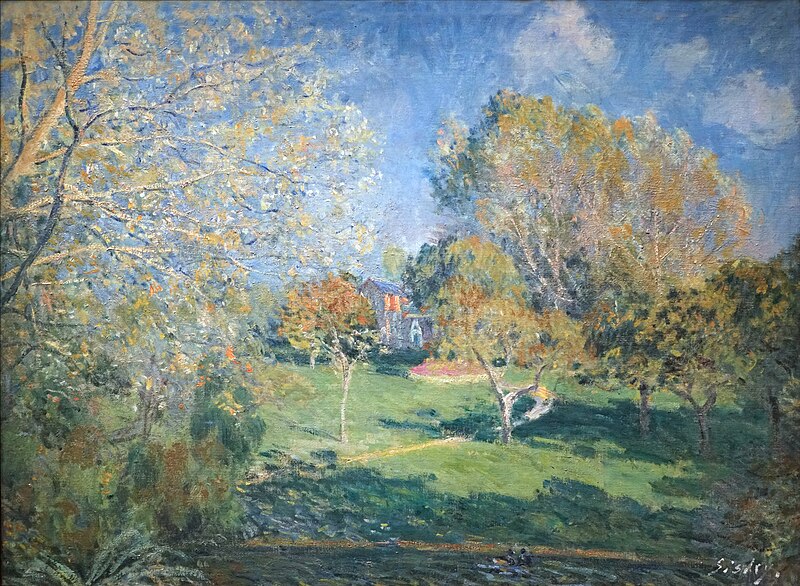 File:"Le jardin Hoschedé à Montgeron" d'A. Sisley (Fondation Vuitton, Paris).jpg